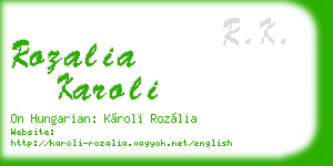 rozalia karoli business card