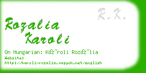 rozalia karoli business card